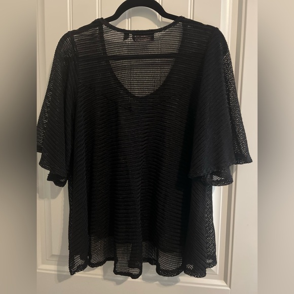Tattoo Me Black Mesh Grunge Top Woman’s  Size 2X Made in USA - Picture 14 of 14